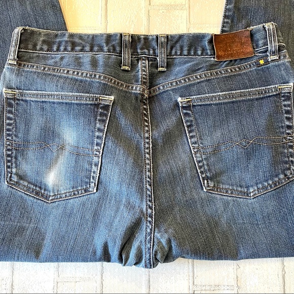 Lucky Brand 363 Vintage Straight Jeans 34x30 Soft Medium Blue Distressed - Picture 8 of 16